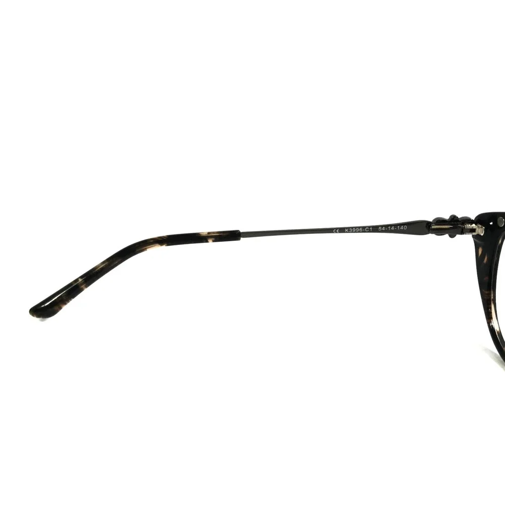 Clip Tech Eyeglasses Frames K3996-C1 Gray Cat Eye Full Rim w/ Clip Ons 54-14-140